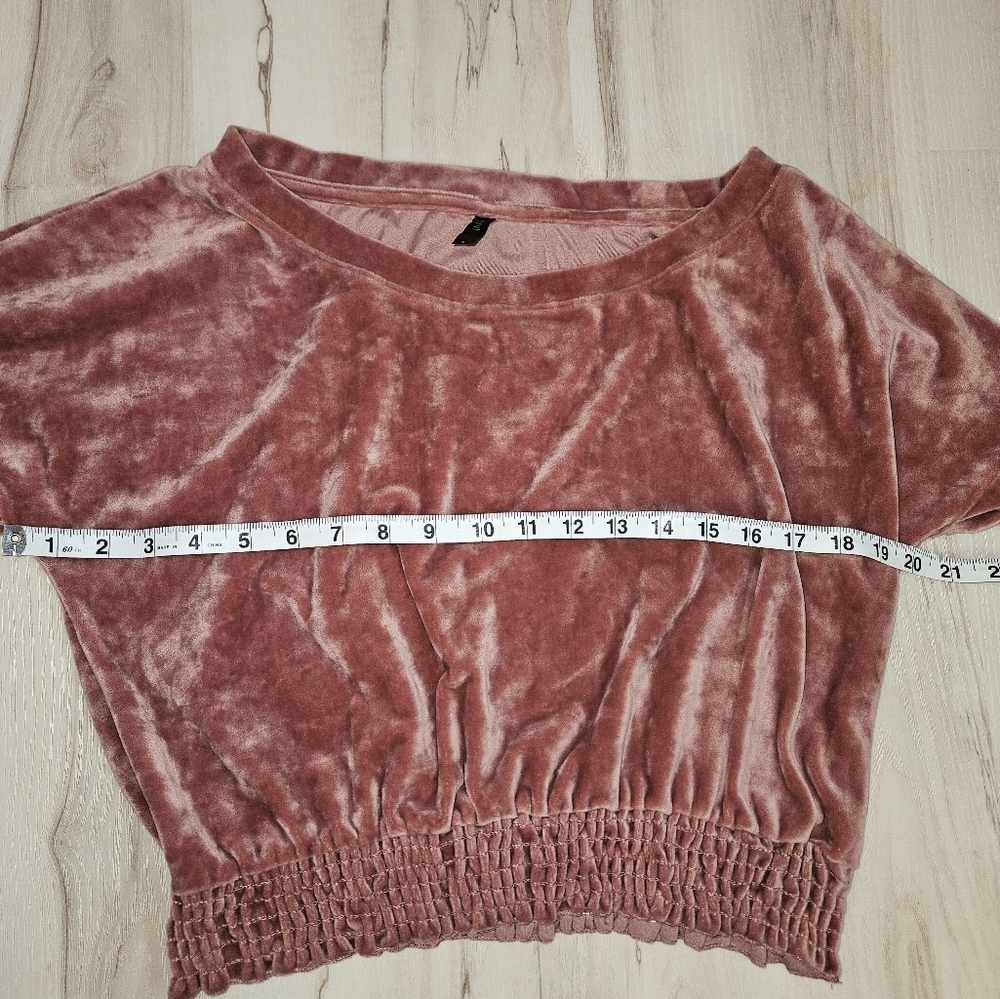 Savvi Women’s Blush Pink Valore Top L Ultra Soft Long Sleeve Cropped Pullover View 6
